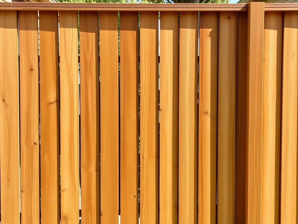 Wood fence after pressure washing
